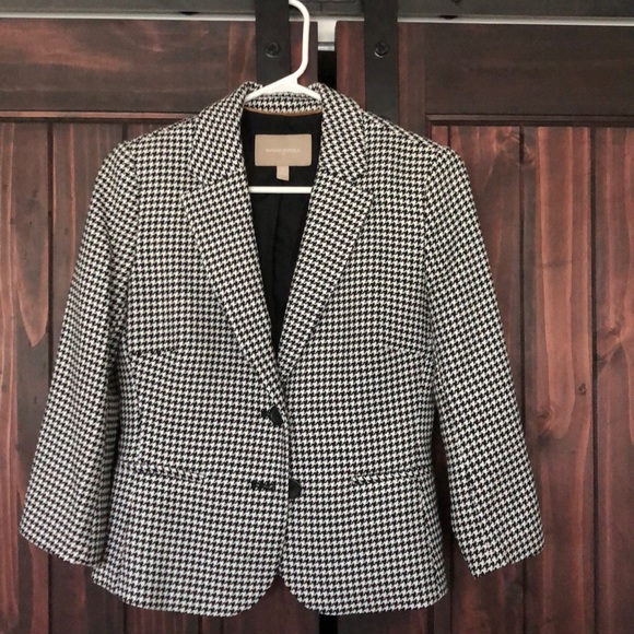 Banana Republic Houndstooth Blazer Size 